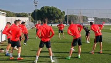 Entrenamiento del Atlético.