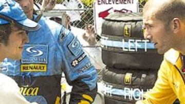 Fernando Alonso saludó a Zidane y también estuvo con Roberto Carlos.