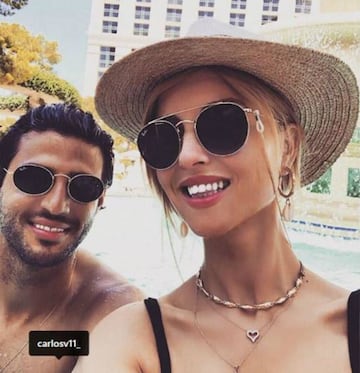 El delantero y capitán de LAFC, Carlos Vela, se tomó un tiempo libra para pasarlo al lado de su esposa y su hijo, y viajó a Bellagio, Las Vegas.