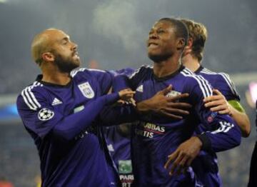 Anderlecht-Benfica  Celebración de Chancel Mbemba