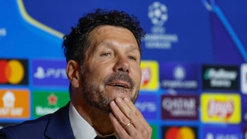 Simeone, en rueda de prensa.