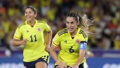 Jugadoras de la Selección Colombia Femenina en un partido de Copa América.