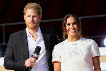 Britain's Prince Harry and Meghan Markle 