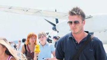 Beckham se ha incorporado a los entrenamientos del Madrid con problemas físicos.