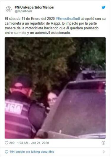 Hermana de Thalía atropella repartidor de comida rápida