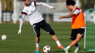Sergio Ramos, con Marcelo.