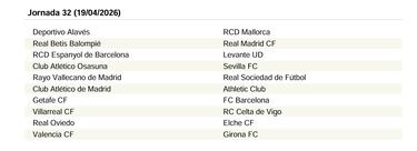 El calendario de LaLiga EA Sports 25/26 