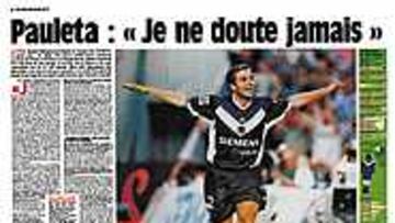 Pauleta, en France Football, que elogia al delantero portugués.