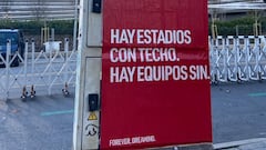 El Girona ironizó con la cubierta del Bernabéu