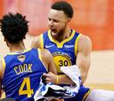 Los Warriors firman un parcial de 0-18, remontan e igualan la serie