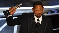 (FILES) In this file photo taken on March 27, 2022 US actor Will Smith accepts the award for Best Actor in a Leading Role for &quot;King Richard&quot; onstage during the 94th Oscars at the Dolby Theatre in Hollywood, California. - Will Smith refused to le