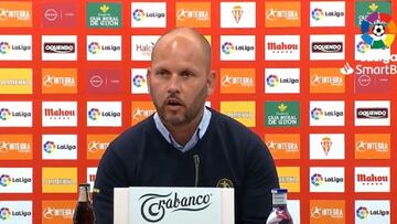 Jose Alberto, durante la rueda de prensa posterior al parido.