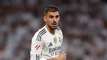 Dani Ceballos jugando su partido 200 con el Real Madrid.