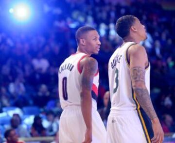 Damian Lillard y Trey Burke.