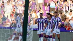 Valladolid. 1/10/2023.  8 jornada Liga HIPERMOTION Real Valladolid - Burgos CF. 
Gol de Monchu
Photogenic/Miguel Ángel Santos