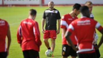 Ferrer, durante un entrenamiento del Mallorca.