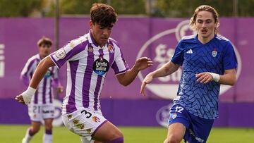 Koke, en un partido con el Real Valladolid Promesas.