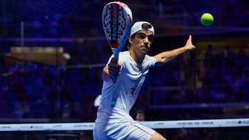 Juan Lebrón durante el Madrid P1. @yoann_trl/Premier Padel