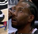 ¡Casi le sacan un ojo a Kawhi en pleno partido! La cámara lenta captó lo que pudo ser un drama