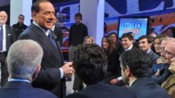 Berlusconi, en un programa del Canal 5 italiano.