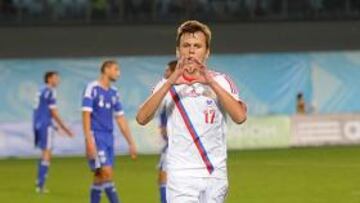 Cheryshev celebra un gol.