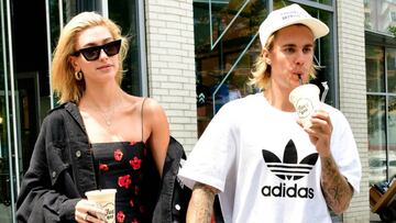 Justin Bieber y Hailey Baldwin en Nueva York, 2018.