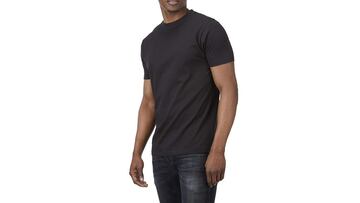 Camiseta b¨¢sica negra para hombre
