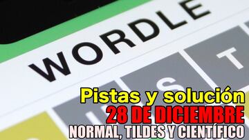 Wordle 28 de diciembre solución normal tildes científico
