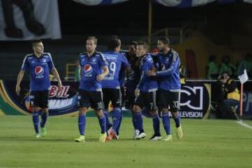 Celebración gol de Millonarios