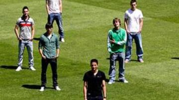 <b>LA PLANTILLA AL COMPLETO. </b>Arriba: Mario Fernández, Camus, Osmar, Borja García, Edu Bedia, Picón, Alex Bolado, Ángel Díez e Iván Bolado. Agachados: Gonzalo, Juan García, Miguel Delgado, Luisma, Mario Ortiz, Sergio Canales y Adrián Torre.