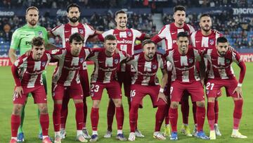 La alineación del Atlético contra el Levante.