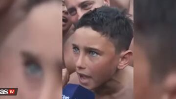 El niño que se volvió viral sin entrada para la final de la Copa Libertadores.