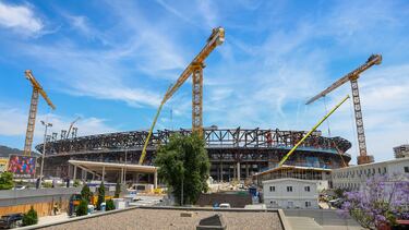 Imagen de cómo se encuentra actualmente el exterior del Camp Nou.