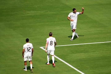 1-0. Jude Bellingham celebra el primer tanto.
