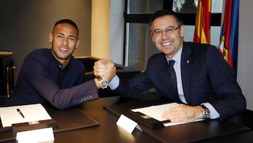 Bartomeu y Neymar se reunieron ayer tras la sesión