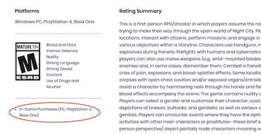 Cyberpunk 2077: CD Projekt aclara la mención de “compras in-game” en el juego