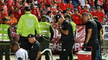 Fernando Castro despu&eacute;s de la derrota de su equipo en el Pascual Guerrero. 