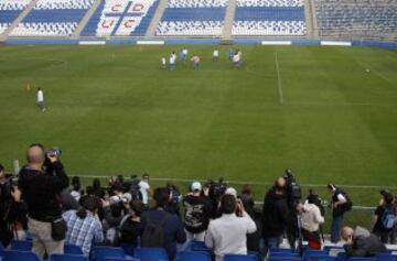 Los dirigidos de José Pékerman realizaron el lunes su primera práctica en San Carlos de Apoquindo.