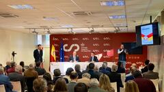 Momento del acto con los portavoces y todos los asistentes sobre la nueva Ley del Deporte que entró en vigor el 1 de enero.