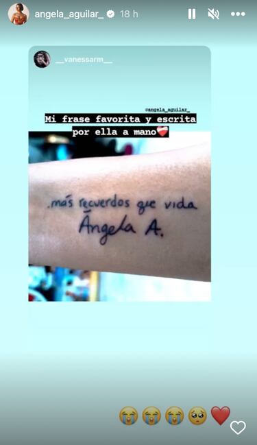 Fan se hace tatuaje en honor a Angela Aguilar