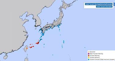 Tsunami warning in Japan after a 7.4 magnitude earthquake hits Taiwan