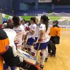 Las Marcianitas celebraron ante Italia en los World Roller Games