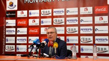 GRAF9070. FUENLABRADA (MADRID), 08/01/2020.- El presidente del equipo de baloncesto Montakit Fuenlabrada, Jos&eacute; Quintana, interviene este mi&eacute;rcoles en Fuenlabrada (Madrid) en rueda de prensa. EFE/Miguel &Aacute;ngel Moreno