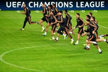 El R. Madrid entrenó en Turín