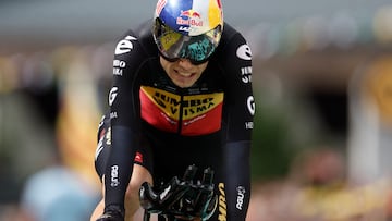 Wout van Aert, en una contrarreloj del Tour de Francia.