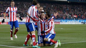 Giménez celebra el gol anotado contra el Real Madrid.