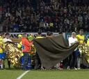 Un portero del fútbol neerlandés recibe un golpe en la cabeza y se desploma: registro impactante