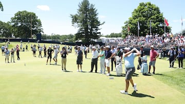 Jon Rahm , en las prácticas del US Open.