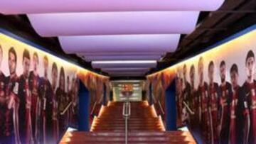 El nuevo túnel de vestuarios del Barça.