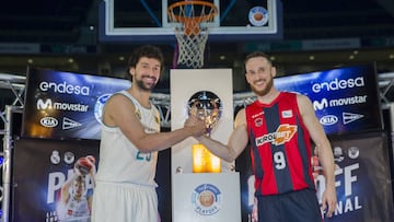 Sergio Llull y Marcelinho Huertas.